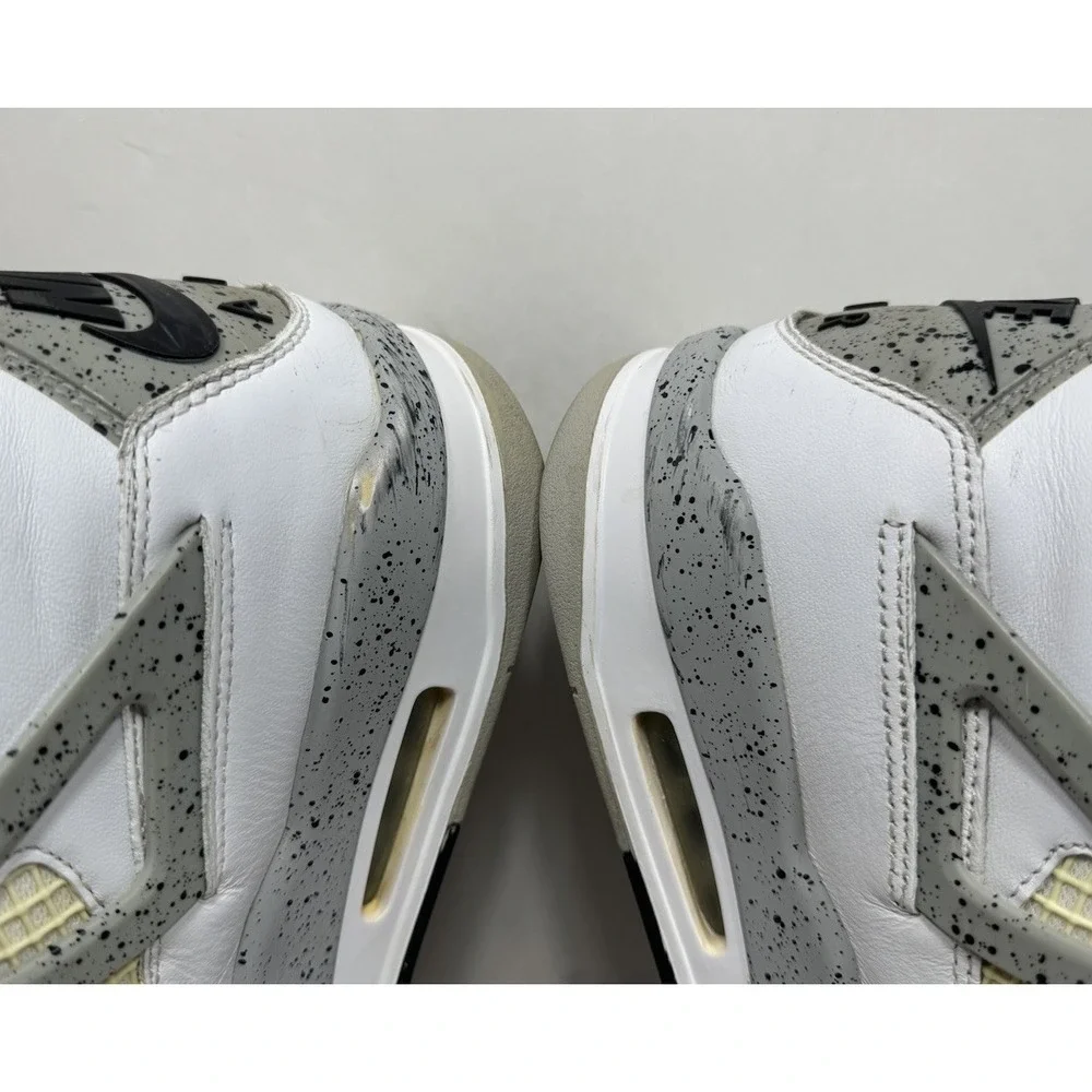 Nike Air‎ Jordan 4 IV Retro White Cement Gray 2016 840606-192 Og Men's Size 14